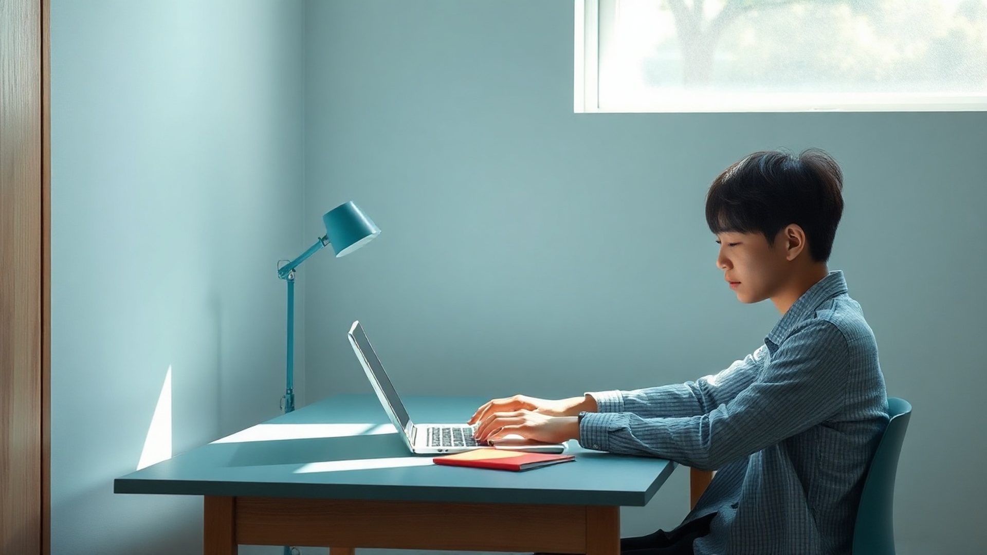 名古屋のオフィスでノートPCに向かって学習する受講者